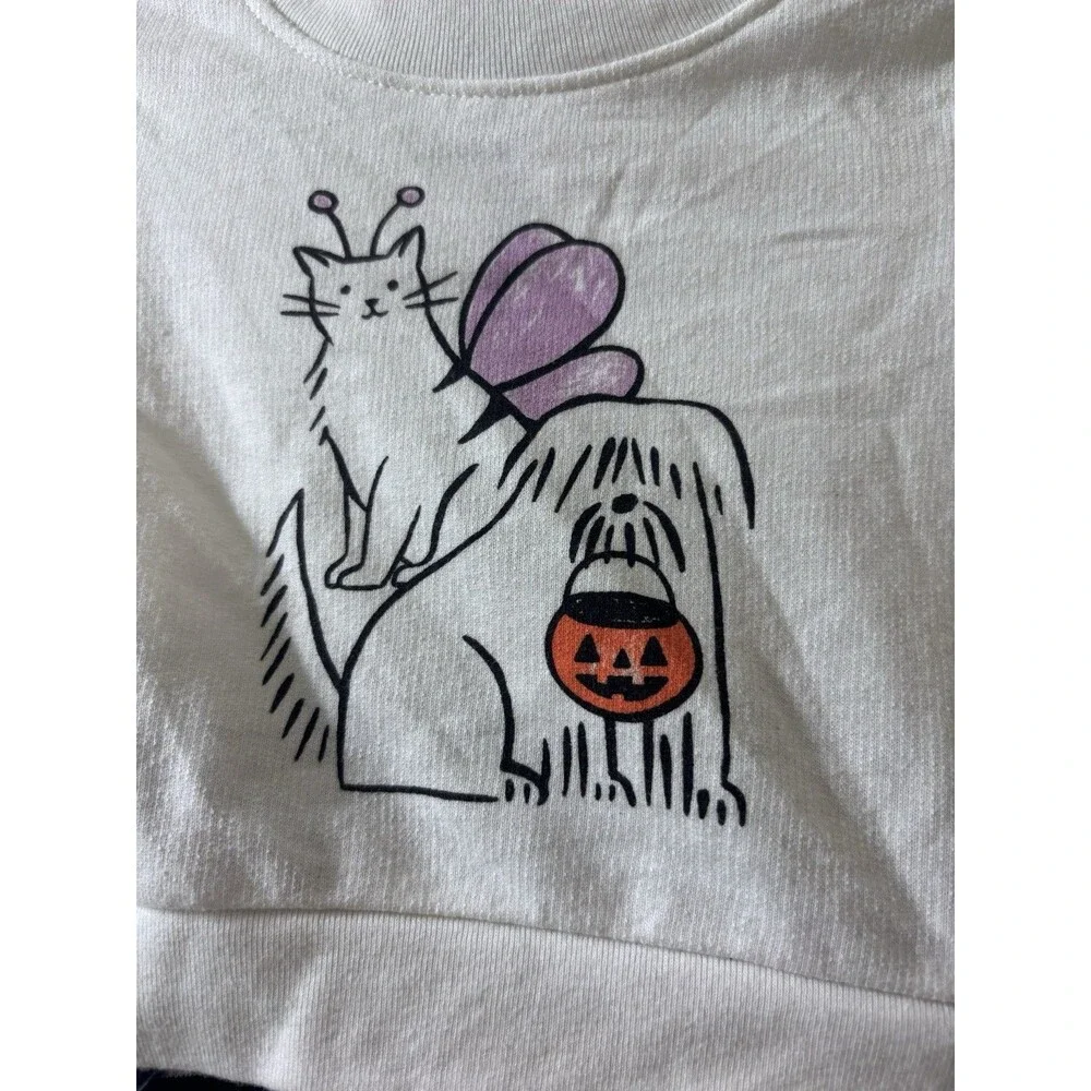 Cat & Jack Baby Girls Halloween 0-3M 2pc Outfit Set Pumpkin Cat Dog NWT